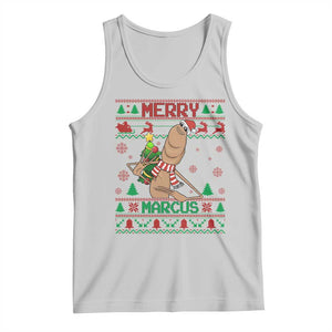 Marcus The Worm Christmas Meme Tank Top Funny Brain Rot Xmas TS14 Ash Print Your Wear