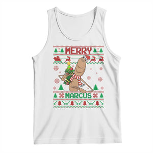 Marcus The Worm Christmas Meme Tank Top Funny Brain Rot Xmas TS14 White Print Your Wear