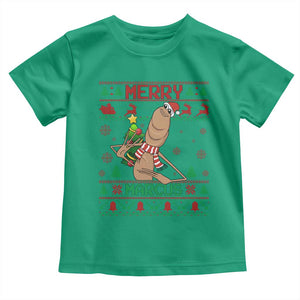 Marcus The Worm Christmas Meme Toddler T Shirt Funny Brain Rot Xmas TS14 Irish Green Print Your Wear