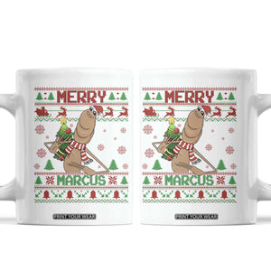 Marcus The Worm Christmas Meme Coffee Mug Funny Brain Rot Xmas TS14 White Print Your Wear