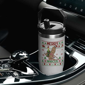 Marcus The Worm Christmas Meme Flip Straw Tumbler Funny Brain Rot Xmas TS14 Print Your Wear