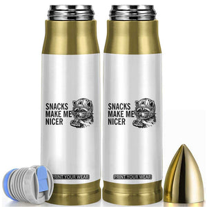 Funny Raccoon Eating Pizza Bullet Tumbler Snacks Make Me Nicer TS14 White Print Your Wear
