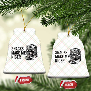 Funny Raccoon Eating Pizza Ceramic Ornament Snacks Make Me Nicer TS14 Print Your Wear
