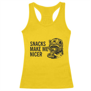 Funny Raccoon Eating Pizza Racerback Tank Top Snacks Make Me Nicer TS14 Daisy Print Your Wear