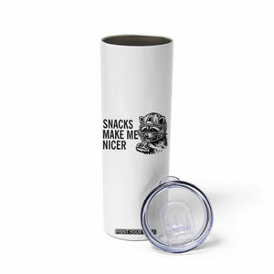 Funny Raccoon Eating Pizza Skinny Tumbler Snacks Make Me Nicer TS14 Print Your Wear