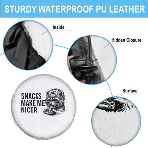 Funny Raccoon Eating Pizza Spare Tire Cover Snacks Make Me Nicer TS14 Print Your Wear
