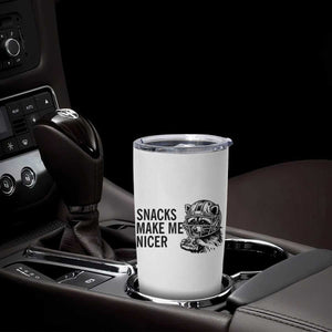 Funny Raccoon Eating Pizza Tumbler Cup Snacks Make Me Nicer TS14 Print Your Wear