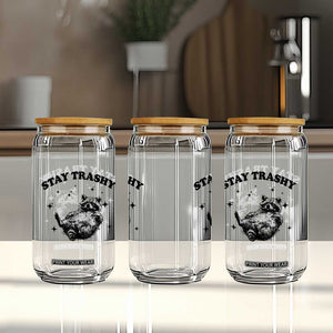 Funny Raccoon Meme Glass Can Stay Trashy TS14 Print Your Wear