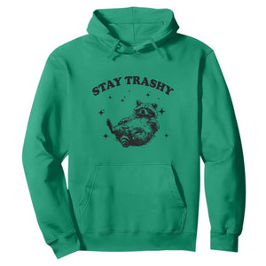 Funny Raccoon Meme Hoodie Stay Trashy TS14 Irish Green Print Your Wear