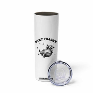 Funny Raccoon Meme Skinny Tumbler Stay Trashy TS14 Print Your Wear