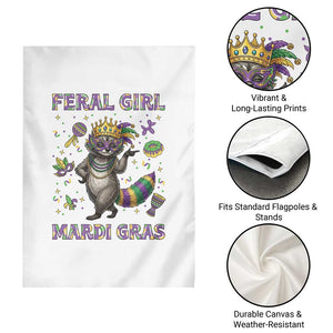 Mardi Gras Raccoon Garden Flag Feral Girl Mardi Gras TS14 Print Your Wear