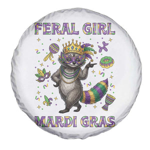 Mardi Gras Raccoon Spare Tire Cover Feral Girl Mardi Gras TS14 Print Your Wear