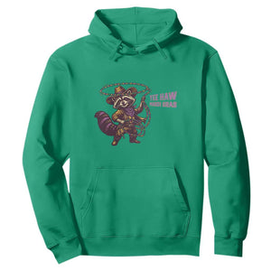 Mardi Gras Raccoon Hoodie Yee Haw Cowboy Mardi Gras Carnival Trendy Meme TS14 Irish Green Print Your Wear