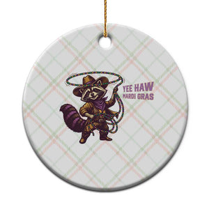 Mardi Gras Raccoon Ceramic Ornament Yee Haw Cowboy Mardi Gras Carnival Trendy Meme TS14 1pc Christmas Plaid Print Your Wear