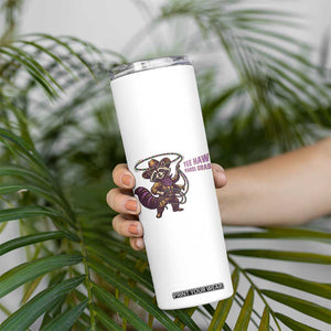 Mardi Gras Raccoon Skinny Tumbler Yee Haw Cowboy Mardi Gras Carnival Trendy Meme TS14 Print Your Wear