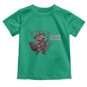Mardi Gras Raccoon Toddler T Shirt Yee Haw Cowboy Mardi Gras Carnival Trendy Meme TS14 Irish Green Print Your Wear