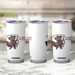 Mardi Gras Raccoon Tumbler Cup Yee Haw Cowboy Mardi Gras Carnival Trendy Meme TS14 Print Your Wear