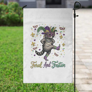 Mardi Gras Raccoon Garden Flag Feral And Festive TS14 Print Your Wear