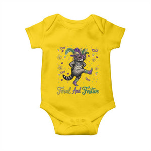 Mardi Gras Raccoon Baby Onesie Feral And Festive TS14 Daisy Print Your Wear