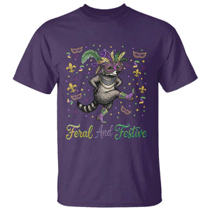 Mardi Gras Raccoon T Shirt Feral And Festive TS14 Purple Print Your Wear