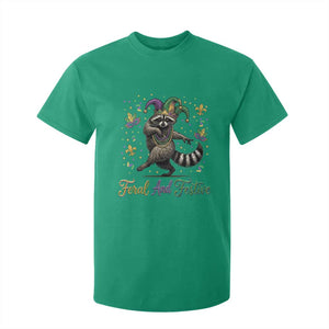 Mardi Gras Raccoon T Shirt For Kid Feral And Festive Trased Panda TS14 Irish Green Print Your Wear