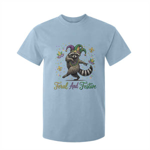 Mardi Gras Raccoon T Shirt For Kid Feral And Festive Trased Panda TS14 Light Blue Print Your Wear