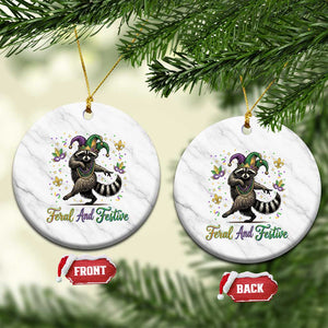 Mardi Gras Raccoon Ceramic Ornament Feral And Festive Trased Panda TS14 1pc White Marble Print Your Wear