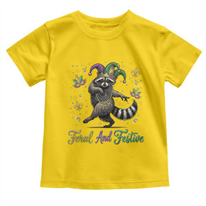 Mardi Gras Raccoon Toddler T Shirt Feral And Festive Trased Panda TS14 Daisy Print Your Wear
