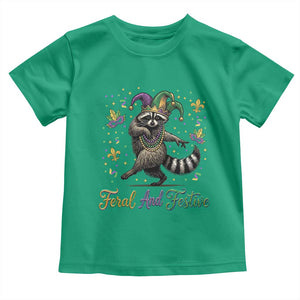 Mardi Gras Raccoon Toddler T Shirt Feral And Festive Trased Panda TS14 Irish Green Print Your Wear