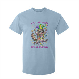 Mardi Gras Raccoon T Shirt For Kid Festive Vibes Feral Energy TS14 Light Blue Print Your Wear