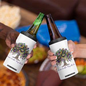 Mardi Gras Mask Tree 4 in 1 Can Cooler Tumbler Laissez Les Bon Temps Rouler TS14 Print Your Wear