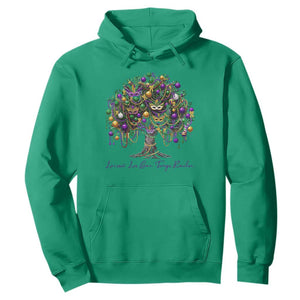 Mardi Gras Mask Tree Hoodie Laissez Les Bon Temps Rouler TS14 Irish Green Print Your Wear