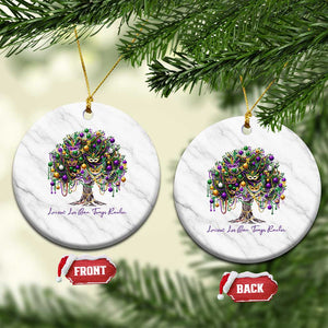 Mardi Gras Mask Tree Ceramic Ornament Laissez Les Bon Temps Rouler TS14 1pc White Marble Print Your Wear