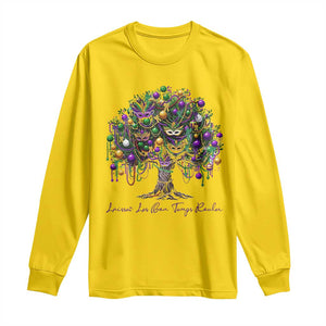 Mardi Gras Mask Tree Long Sleeve Shirt Laissez Les Bon Temps Rouler TS14 Daisy Print Your Wear
