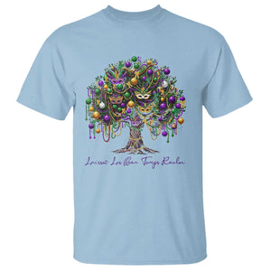 Mardi Gras Mask Tree T Shirt Laissez Les Bon Temps Rouler TS14 Light Blue Print Your Wear