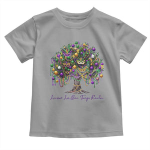 Mardi Gras Mask Tree Toddler T Shirt Laissez Les Bon Temps Rouler TS14 Sport Gray Print Your Wear