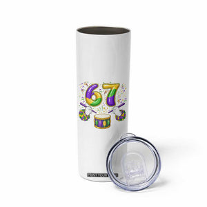 67 Mardi Gras Meme Skinny Tumbler Funny Six Seven Carnival Trendy TS14 Print Your Wear
