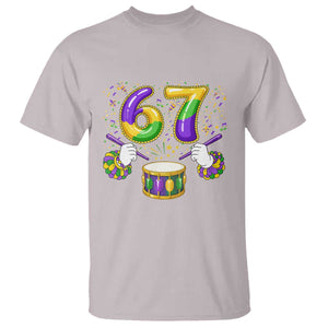 67 Mardi Gras Meme T Shirt Funny Six Seven Carnival Trendy TS14 Ice Gray Print Your Wear
