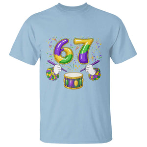 67 Mardi Gras Meme T Shirt Funny Six Seven Carnival Trendy TS14 Light Blue Print Your Wear
