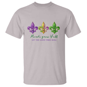 Mardi Gras T Shirt Let The Good Time Roll TS14 Ice Gray Print Your Wear
