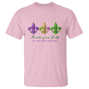 Mardi Gras T Shirt Let The Good Time Roll TS14 Light Pink Print Your Wear