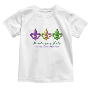 Mardi Gras Toddler T Shirt Let The Good Time Roll TS14 White Print Your Wear