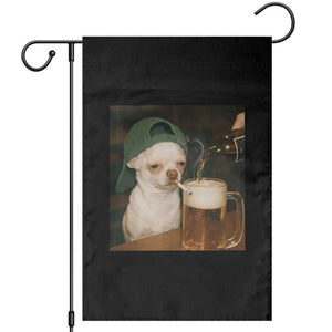 Funny Chihuahua St Patricks Day Meme Garden Flag Chihuahua Smoking Irish Beer Lover TS14 Black Print Your Wear