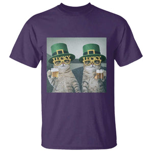Funny St Patricks Day Cats Drinking Beer Meme T Shirt TS14 Purple Print Your Wear