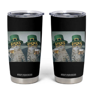 Funny St Patricks Day Cats Drinking Beer Meme Tumbler Cup TS14 Black Print Your Wear
