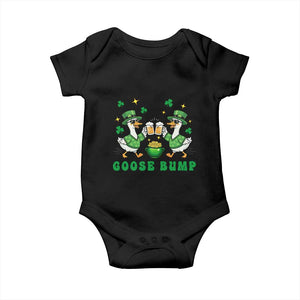 Funny St Patricks Day Goose Drinking Beer Baby Onesie Goose Bump TS14 Black Print Your Wear