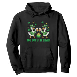 Funny St Patricks Day Goose Drinking Beer Hoodie Goose Bump TS14 Black Print Your Wear