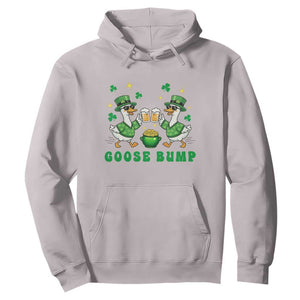 Funny St Patricks Day Goose Drinking Beer Hoodie Goose Bump TS14 Ice Gray Print Your Wear