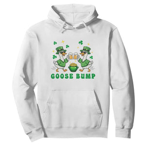 Funny St Patricks Day Goose Drinking Beer Hoodie Goose Bump TS14 White Print Your Wear