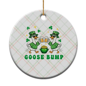 Funny St Patricks Day Goose Drinking Beer Ceramic Ornament Goose Bump TS14 1pc Christmas Plaid Print Your Wear